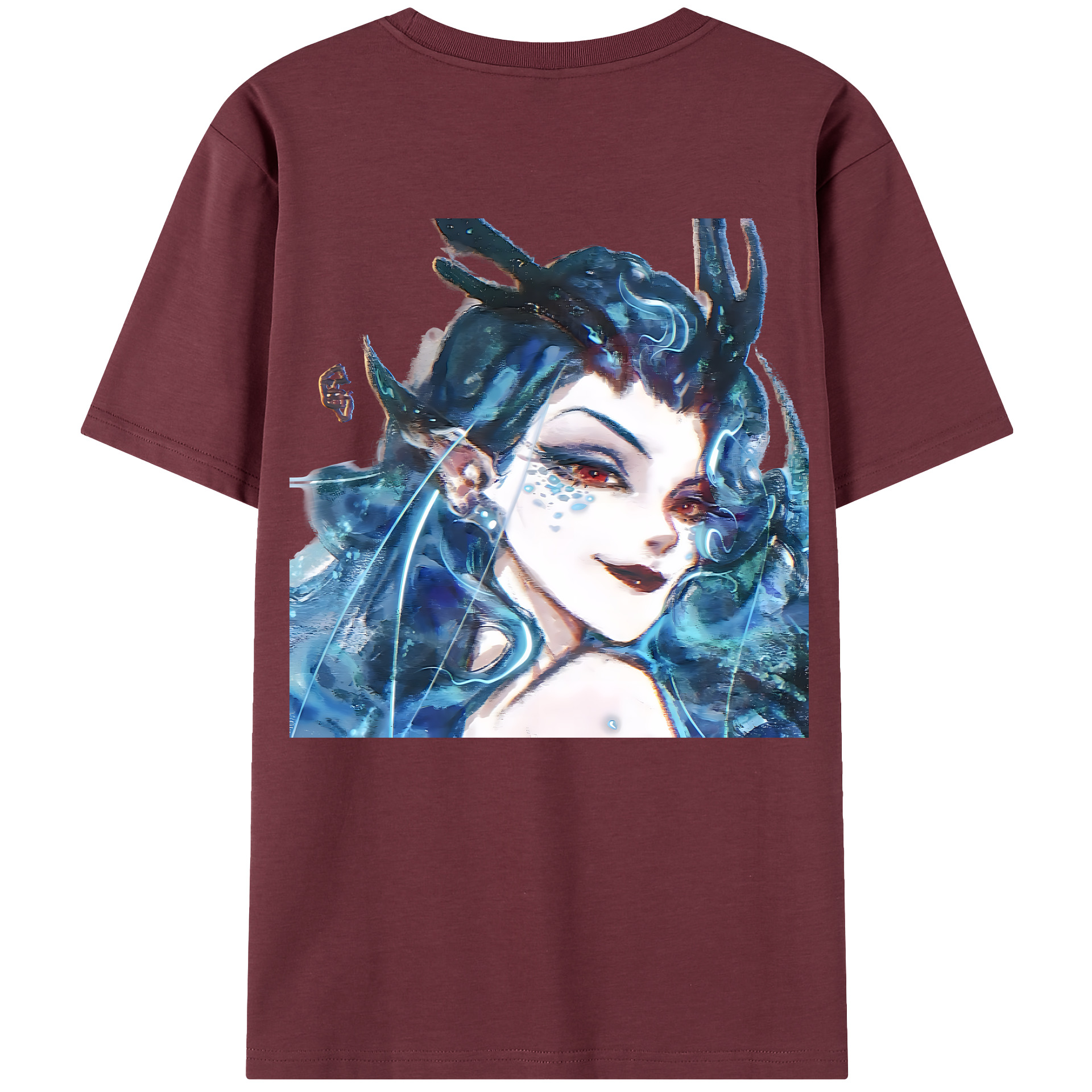 （画像用） Ne Zha 2 ナタ 魔童の大暴れ 綿100％半袖Tシャツ（背面プリント）